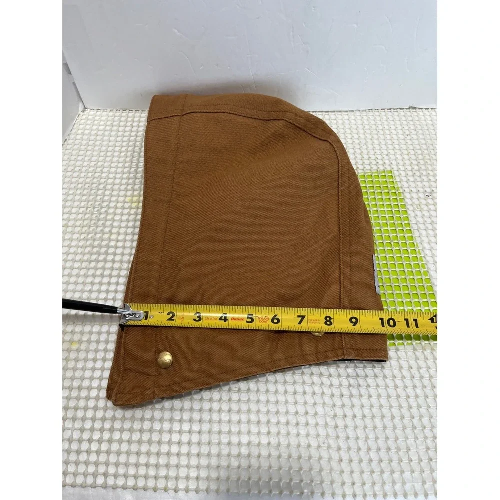 Carhartt Brown Duck Canvas Snap On Replacement Hood Quilt Lined Brown